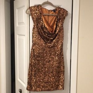 Copper French Connection Cocktail Dress Size 6